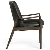 Braden Leather Dining Arm Chair, Durango Smoke-Furniture - Dining-High Fashion Home