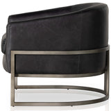 Corbin Leather Chair, Durango Smoke/Vessel Grey-Furniture - Chairs-High Fashion Home