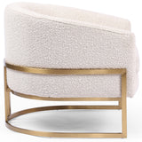 Corbin Chair, Knoll Natural/Satin Brass-Furniture - Chairs-High Fashion Home