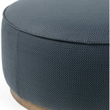 Sincliar Large Round Ottoman, Fresno Cobalt-Furniture - Chairs-High Fashion Home