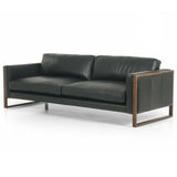 Otis Leather Sofa, Harrison Black