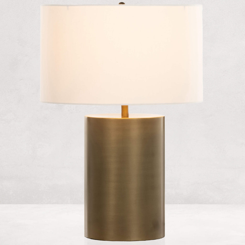 Cameron Table Lamp, Light Antique Brass – High Fashion Home