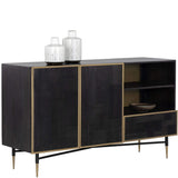 Marwood Sideboard, Brass/Dark Brown-Furniture - Storage-High Fashion Home