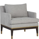 Beckette Lounge Chair, Belfast Heather Grey-Furniture - Chairs-High Fashion Home