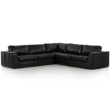 Colt 3 Piece Leather Sectional, Heirloom Black-Furniture - Sofas-High Fashion Home