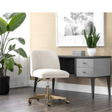 Kenna Office Chair, Belfast Oatmeal-Furniture - Office-High Fashion Home