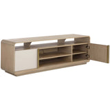 Kayden Media Console, Cream Shagreen-Furniture - Storage-High Fashion Home