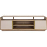 Kayden Media Console, Cream Shagreen-Furniture - Storage-High Fashion Home