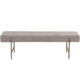 Davian Bench, Chacha Limestone-Furniture - Chairs-High Fashion Home