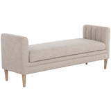 Yosi Bench, Effie Flax/Natural-Furniture - Benches-High Fashion Home