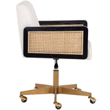 Claudette Office Chair, Linoso Ivory-Furniture - Office-High Fashion Home