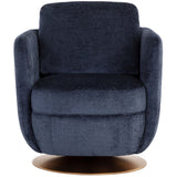 Gilley Swivel Chair, Bergen Navy-Furniture - Chairs-High Fashion Home