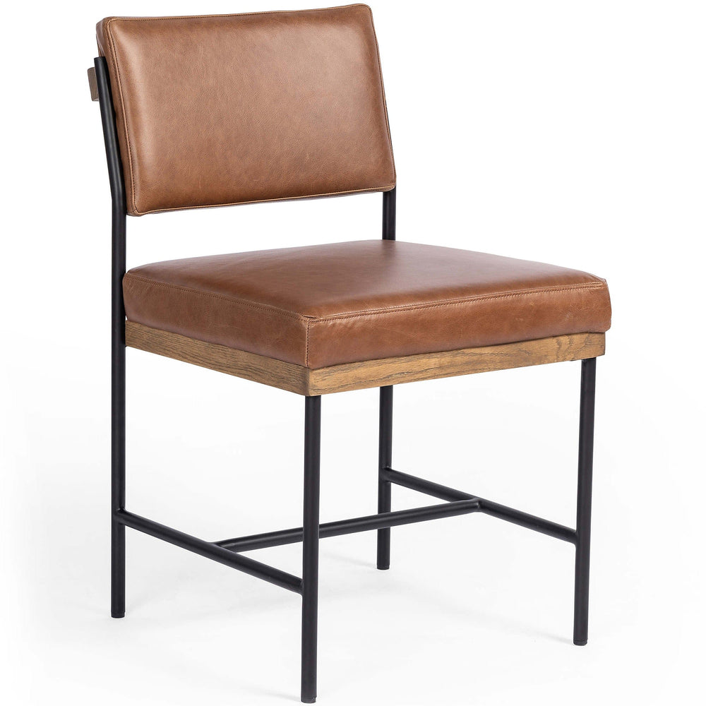 Benton Leather Dining Chair, Sonoma Chestnut, Set of 2