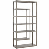 Kenzie Bookcase, Grey-Furniture - Storage-High Fashion Home