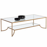 Kessler Coffee Table, Antique Brass-Furniture - Accent Tables-High Fashion Home