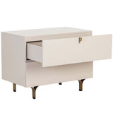 Celine Large Nightstand, Cream-Furniture - Bedroom-High Fashion Home