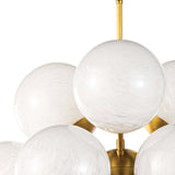 La Dame Chandelier, Swirl Glass Natural Brass-High Fashion Home