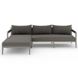 Sherwood Outdoor 2 Piece LAF Sectional, Charcoaly/Weather Grey-Furniture - Sofas-High Fashion Home