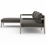 Sherwood Outdoor 2 Piece LAF Sectional, Charcoaly/Weather Grey-Furniture - Sofas-High Fashion Home