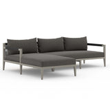 Sherwood Outdoor 2 Piece LAF Sectional, Charcoaly/Weather Grey-Furniture - Sofas-High Fashion Home