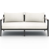 Sherwood 63" Outdoor Sofa, Natural Ivory/Bronze-Furniture - Sofas-High Fashion Home