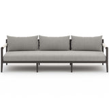 Sherwood 93" Outdoor Sofa, Faye Ash/Bronze-Furniture - Sofas-High Fashion Home