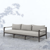 Sherwood 93" Outdoor Sofa, Faye Ash/Bronze-Furniture - Sofas-High Fashion Home