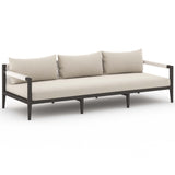 Sherwood 93" Outdoor Sofa, Faye Sand/Bronze-Furniture - Sofas-High Fashion Home