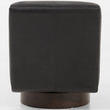 Bronwyn Leather Swivel Chair, Heirloom Black-Furniture - Chairs-High Fashion Home