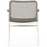 Avera Outdoor Dining Chair, White Aluminum-Furniture - Dining-High Fashion Home