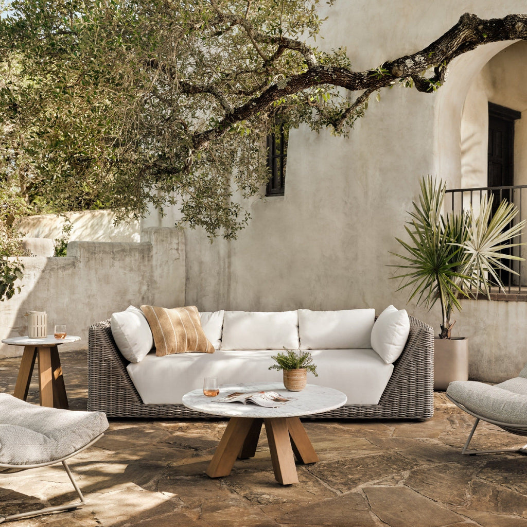 Como Outdoor Sofa, Natural Woven – High Fashion Home