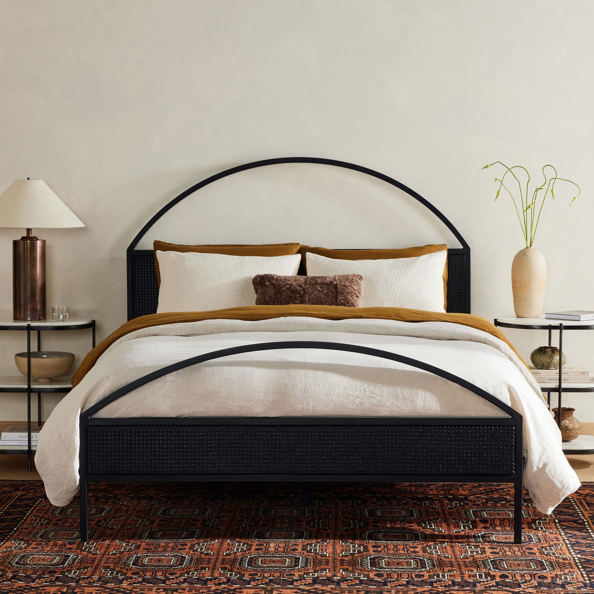 Natalia Bed Black Cane High Fashion Home