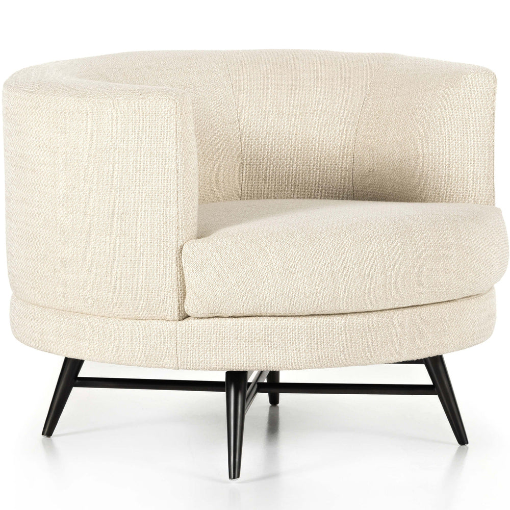 Carmela Swivel Chair, Irving Taupe-Furniture - Chairs-High Fashion Home