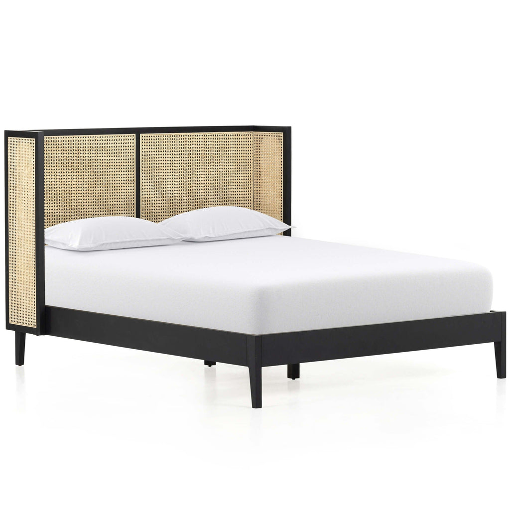 Antonia Cane Bed, Brushed Ebony – High Fashion Home