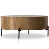 Eaton Drum Coffee Table, Amber Oak