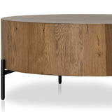 Eaton Drum Coffee Table, Amber Oak