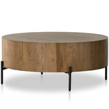 Eaton Drum Coffee Table, Amber Oak