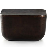 Basil Outdoor End Table, Antique Rust-Furniture - Accent Tables-High Fashion Home