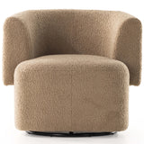 Tybalt Swivel Chair, Sheepskin Camel-Furniture - Chairs-High Fashion Home