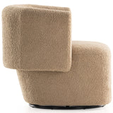 Tybalt Swivel Chair, Sheepskin Camel-Furniture - Chairs-High Fashion Home