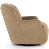 Kadon Swivel Chair, Sheepskin Camel-Furniture - Chairs-High Fashion Home