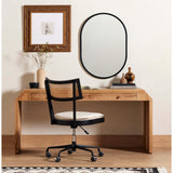 Dasha Small Mirror, Iron Matte Black-Accessories-High Fashion Home