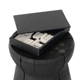 Chess Table, Carbonized Black-Furniture - Accent Tables-High Fashion Home