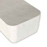 Basil Outdoor Rectangular Coffee Table, Matte White