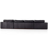 Colt 3 Piece Leather U Sectional, Heirloom Black-Furniture - Sofas-High Fashion Home