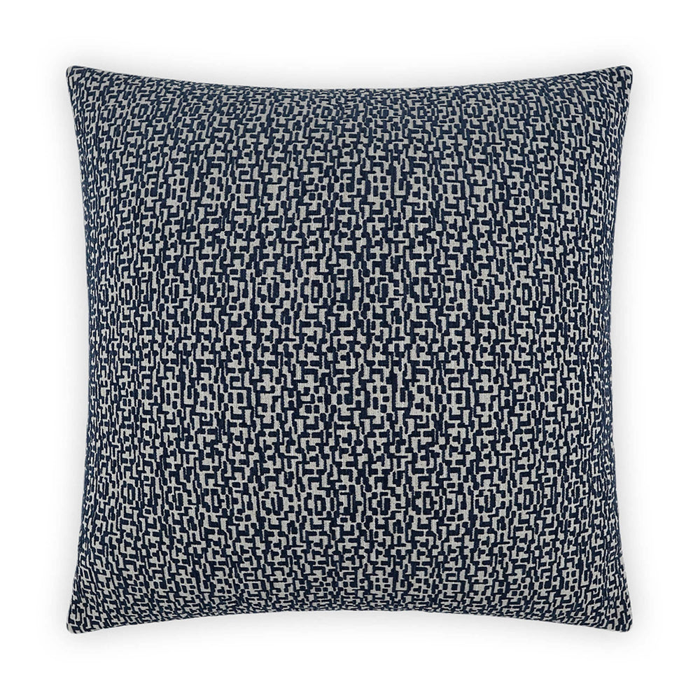 Code Pillow, Navy-Accessories-High Fashion Home