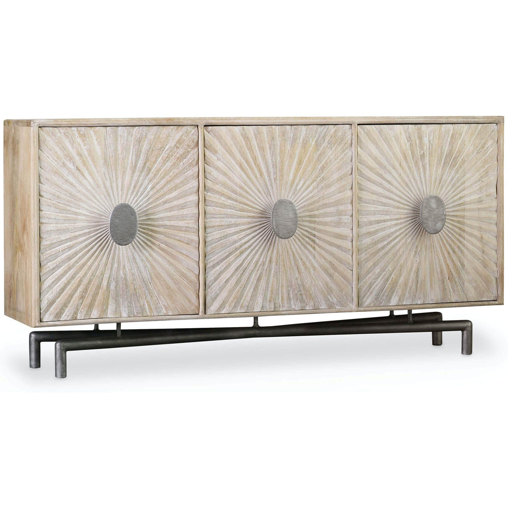 Edlow Entertainment Console, Whitewash-Furniture - Storage-High Fashion Home