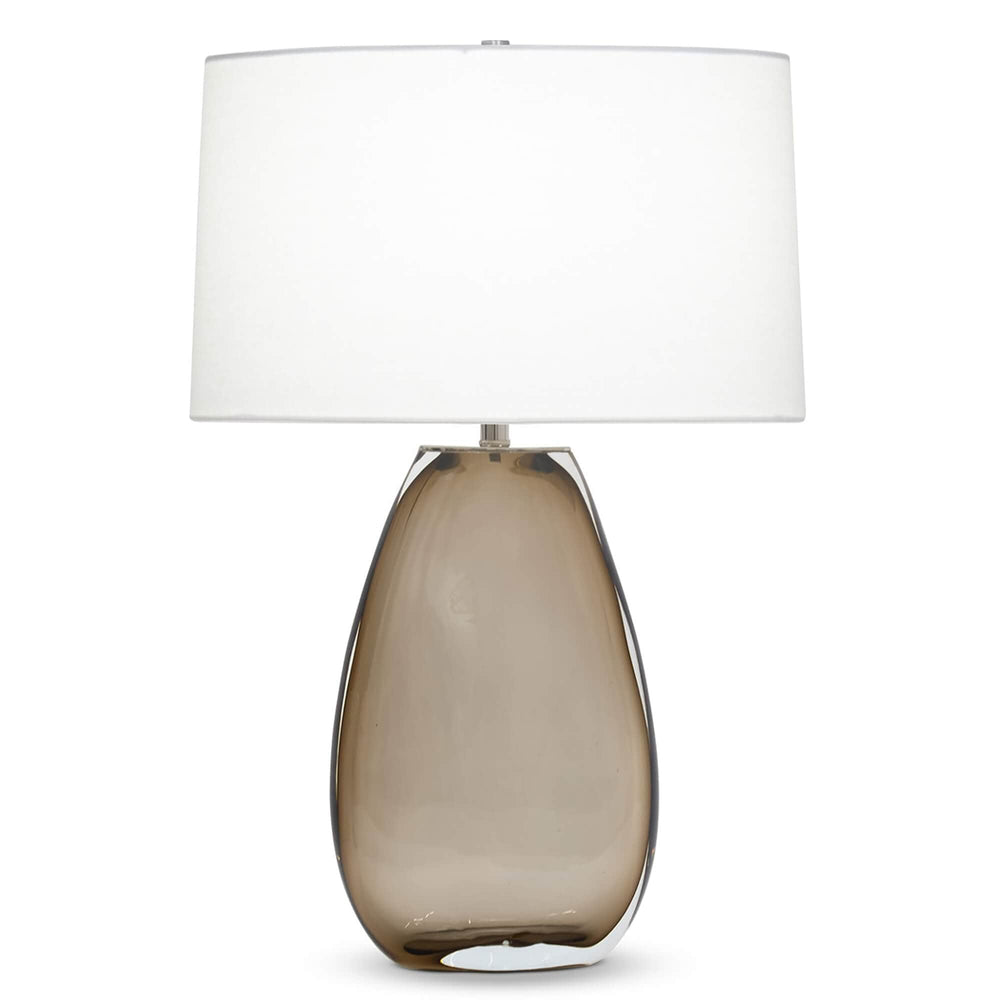 Albion Table Lamp, Off-White Linen Shade-Accessories-High Fashion Home