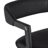 Anita Leather Dining Chair, Raven, Set of 2-Furniture - Dining-High Fashion Home