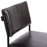 Benton Leather Bar & Counter Stool, Sonoma Black